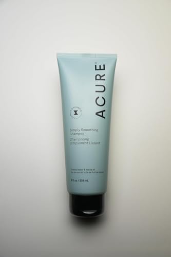 Acure Simply Smoothing Shampoo and Conditioner, Hydrating & Moisturizing for Women & Men, Moisturize Frizzy, Dry, Damaged Hair with Coconut Water, Vegan, Paraben & Sulfate Free