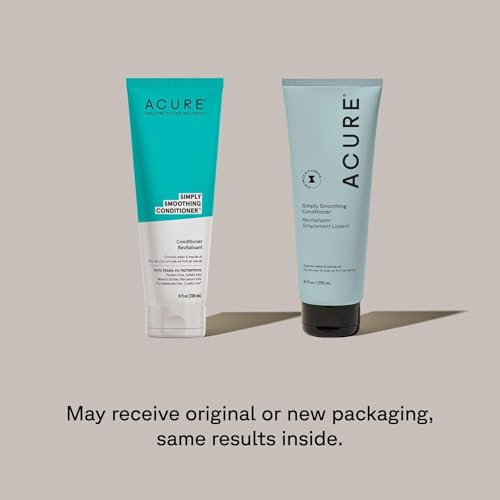 Acure Simply Smoothing Shampoo and Conditioner, Hydrating & Moisturizing for Women & Men, Moisturize Frizzy, Dry, Damaged Hair with Coconut Water, Vegan, Paraben & Sulfate Free