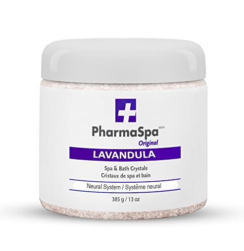 Pharmaspa Original : Cristaux de spa et de bain aux extraits entièrement naturels – 385 g/13 oz – Sel de bain d'Epsom pour l'aromathérapie et la relaxation dans les spas – Sans gluten, sans parabènes, sans cruauté