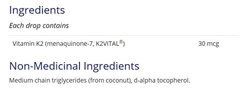 CanPrev K2 Gouttes, 15 ml, 300 portions, 30 mcg de vitamine K2 MK-7 liquide, soutient la solidité des os et la santé cardiovasculaire, végétalien, formule non aromatisée avec de l'huile MCT pour une utilisation et une absorption optimales du calcium