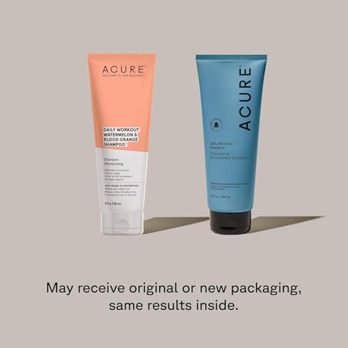 Acure Daily Workout Watermelon Shampoo & Conditioner - Lightweight Hydrating & Clarifying Shampoo and Conditioner for Women & Men w/Oily, Damaged Hair & Dry Scalp, Color Safe, Sulfate Free