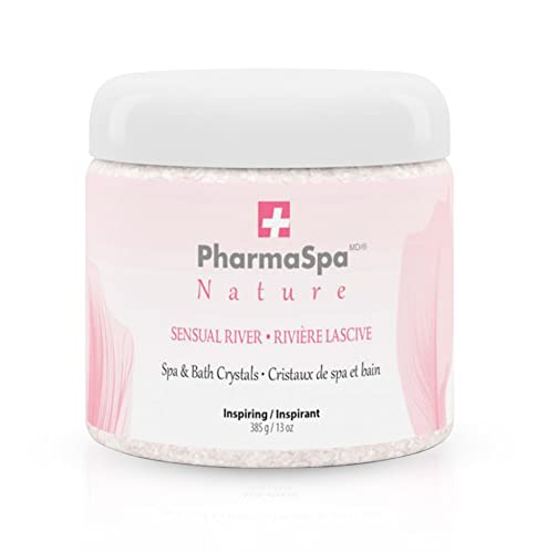 PharmaSpa Nature : Cristaux pour spa et bain aux extraits 100 % naturels – 385 g/13 oz – Sel de bain d'Epsom pour l'aromathérapie et la relaxation en spa – Sans gluten, sans parabènes, sans cruauté animale