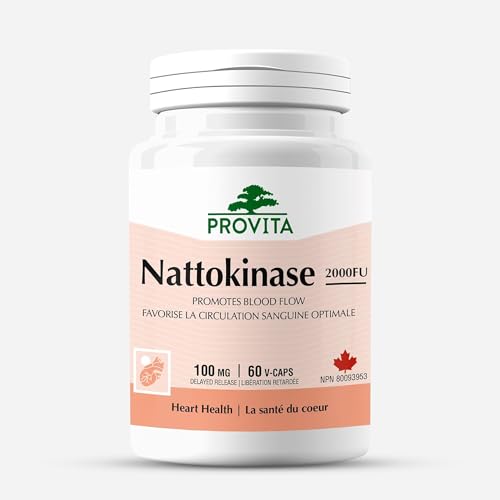 Provita Nattokinase 2000FU - 100mg Puissant antithrombotique - Soutient la santé cardiovasculaire