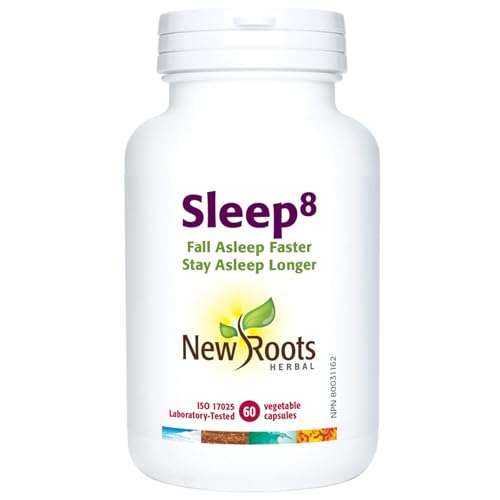 New Roots Herbal - Sommeil8-120 gélules - Endormez-vous plus vite Restez endormi plus longtemps