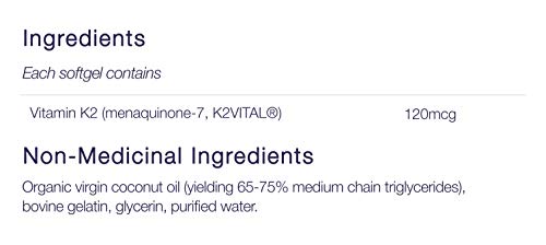 CanPrev K2 120mcg avec huile de noix de coco biologique – Végétalien, sans OGM – Absorption améliorée pour un soutien optimal des os et des dents, vitamine K2 à haute puissance pour des os et des dents solides