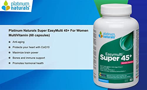 Platinum Naturals - Super Easymulti 45+ pour femmes | Anti-âge | 100mg CoQ10