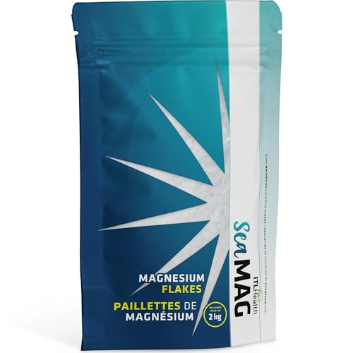 SeaMAG Magnesium Bath Salt, Alternative to Epsom Salt - 100% Pure & Natural Magnesium Flakes from The Dead Sea | High Absorption Flakes for Relaxation & Wellness