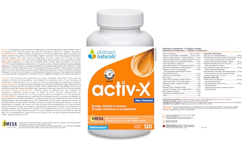 Platinum Naturals - Activ-X pour hommes | Énergie | Endurance | Récupération