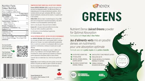 ENEREX - Poudres de jus biologiques certifiées Greens Original