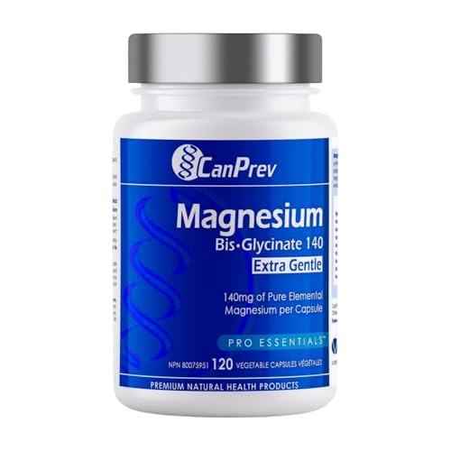 CanPrev Bisglycinate de magnésium 140mg (Ultra doux) l Favorise la production d'énergie l Os, dents et muscles solides