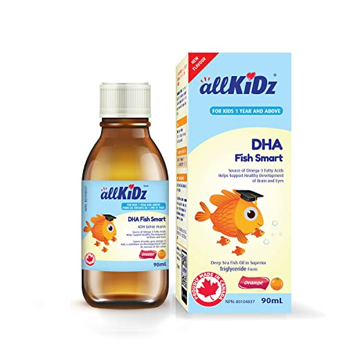allKiDz® DHA Poisson Malin pour les enfants huile de poisson de haute mer supérieure haute puissance