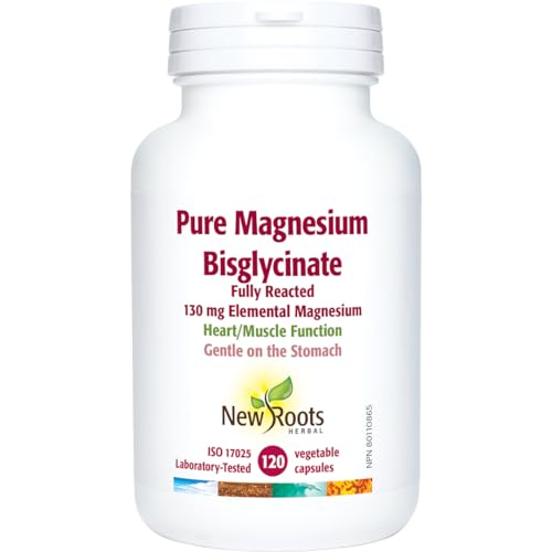 New Roots Herbal - Bisglycinate de magnésium pur 130 mg
