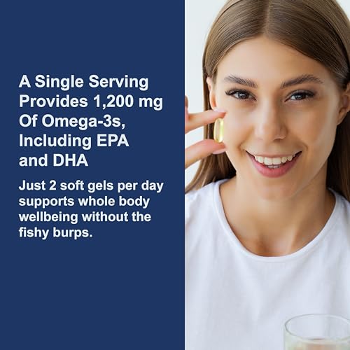 Carlson - Perles Super Oméga-3, 1200 mg d'acides gras Oméga-3 avec EPA et DHA, Complément d'huile de poisson norvégien sauvage, Capsules d'huile de poisson issues de sources durables, Compléments Oméga 3