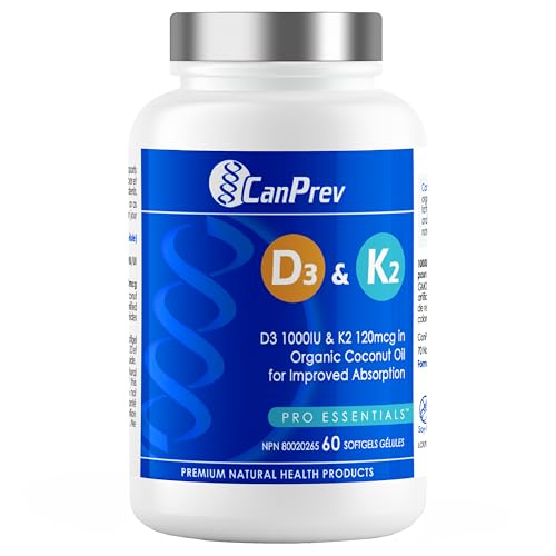 CanPrev D3 & K2 - Organic Coconut Oil l Helps Build And Maintain Bone Health l With Vitamin D3 & K2
