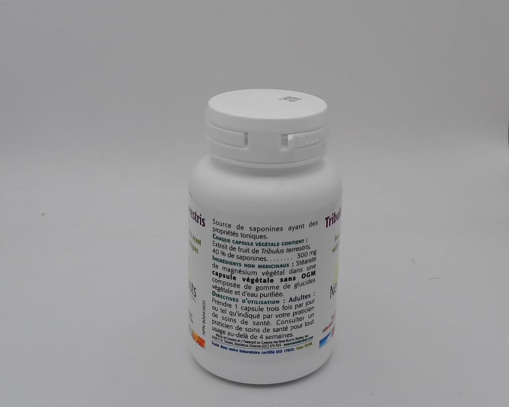New Roots Herbal Tribulus Terrestris 300 mg, 90 capsules, approvisionnement de 30 jours - Source de saponines aux propriétés toniques, supplément sans stimulant pour hommes, soutient l'énergie, la vitalité et la performance, sans OGM