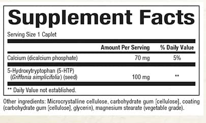Natural Factors, 5-HTP 100 mg | Promotes a Calm Relaxed Mood, Positive Outlook | Non-GMO, Enhances Production of Serotonin (60 Time Release Caplets)