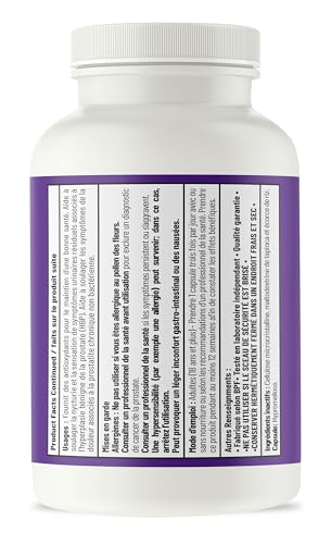AOR Prostate Support, 90 gélules végétaliennes, cure de 30 jours – Formule pour la santé de la prostate pour hommes – Soutient la fonction prostatique et la santé urinaire – Favorise le confort urologique – Améliore la vitalité masculine