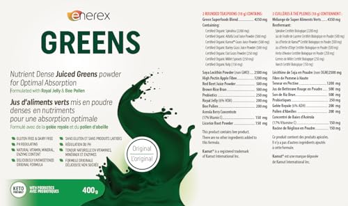ENEREX - Greens Original - Certified Organic Juice Powders