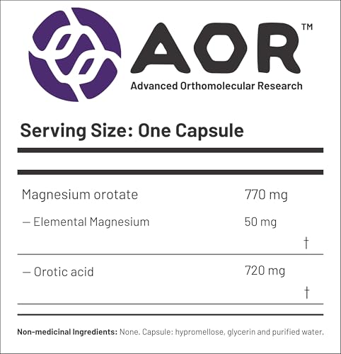 AOR Cardio Mag 2.0 Orotate de Magnésium 770mg, 120 Gélules Pour 30 Jours - Soutien Cardiovasculaire, Fonction Cardiaque, Production d'Énergie & Récupération, Magnésium pour Individus Actifs Favorisant le Bien-être Vital