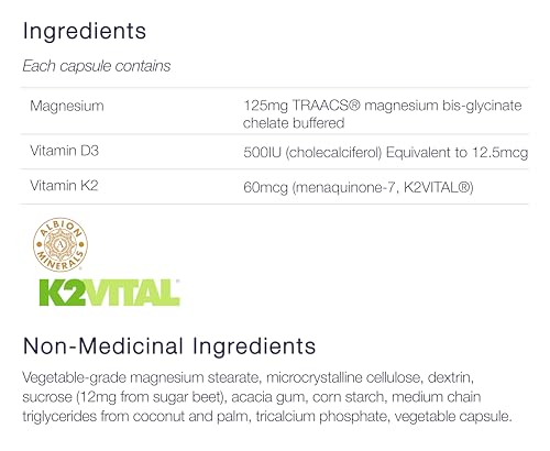 CanPrev - Magnesium + Vegan D3 & K2, 90 V-Caps 45-Day Supply - Helps in the Development and Maintenance of Bones & Teeth - Maintain Immune Function, Proper Muscle Function & Normal Electrolyte Balance