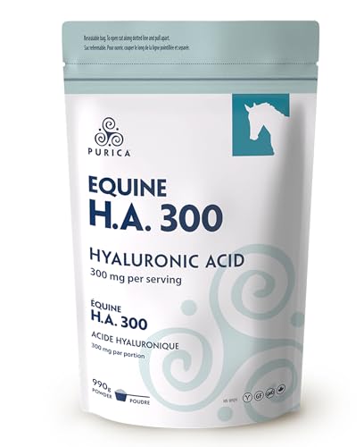 PURICA Equine HA - Supplément articulaire pour chevaux avec acide hyaluronique et vitamine C - Idéal pour la santé et la récupération équines