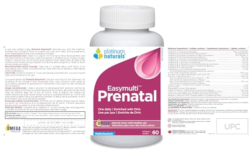 Platinum Naturals - Prenatal Easymulti | Une fois par jour | Enrichi en ADH