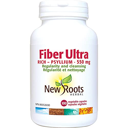 New Roots Herbal Psyllium Husk Fibre Ultra Rich, Laxative, 100 Capsules