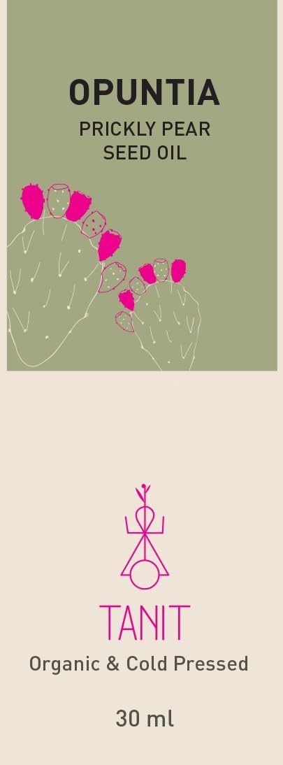 TANIT | Prickly Pear (Opuntia ficus indica) Seed oil for face, body, hair and nails | Barbary fig oil | Cactus Oil | Organic Certified ECOCERT USDA | 100% Pure | Huile de graine de figue de barbarie (15ml&30ml)