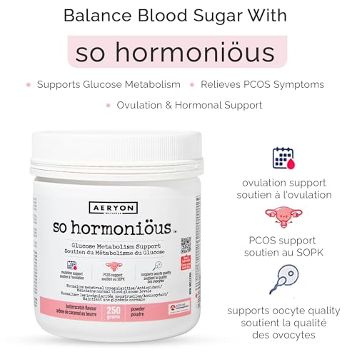 Glucose Metabolism Supplements for Women by Aeryon Wellness | Made in Canada | 250g Powder | Fertility Supplements for Women with Myo-Inositol | Ovulation and Hormonal Support