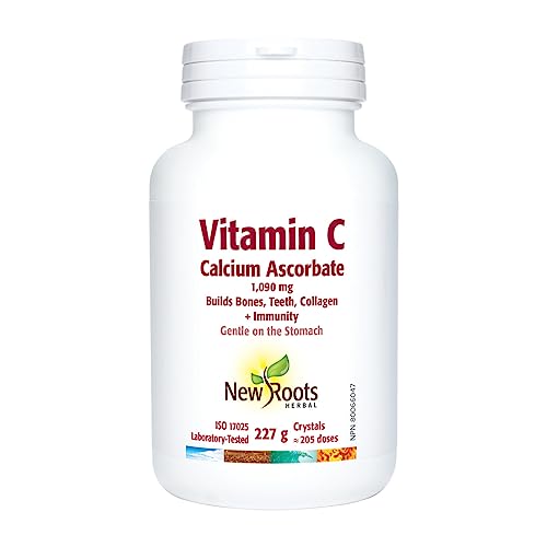 Cristaux de vitamine C ascorbate de calcium New Roots Herbal