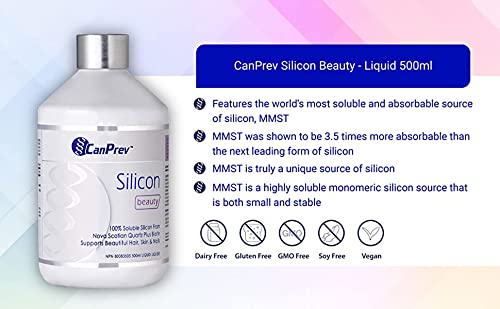 CanPrev Silicon & Biotin Beauty Liquid, 4 mg per tbsp, 500ml, 33-Day Supply
