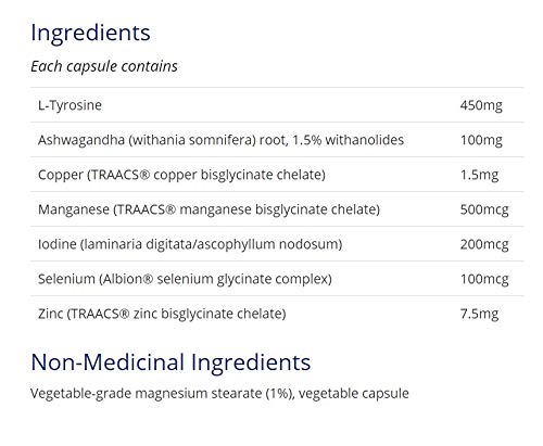 CanPrev Formule Thyro-Pro, 60 capsules végétaliennes, 30 jours – Mélange de nutriments et d'herbes – Soutient la fonction thyroïdienne et prévient les carences en fer – Sans produits laitiers, sans gluten, sans OGM et sans soja