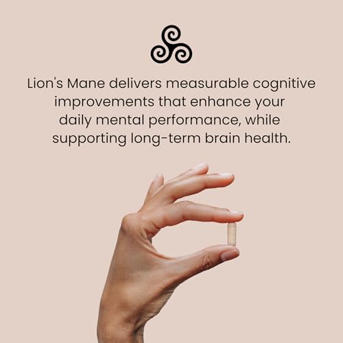 PURICA Crinière de Lion Biologique - Complément pour la Santé Cérébrale, Mémoire et Concentration, Gélules 100% Naturelles, Véganes