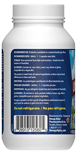 Ultra Probiotic Plus, 60 Vcapsules, Omega Alpha-Pack Option