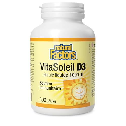 Natural Factors Vitamin D3 1000 IU, Softgels, Immune Support