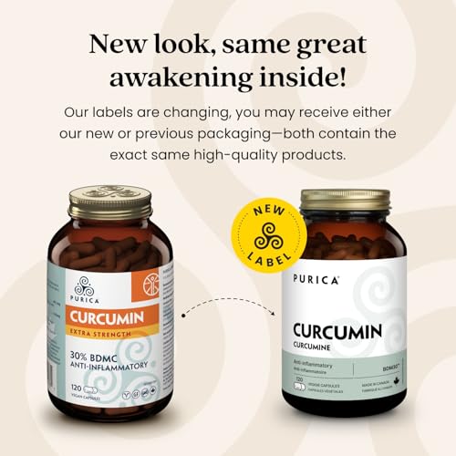 PURICA - Curcumin - Force supplémentaire - 30% BDMC - Vitamines pour la peau, Suppléments pour la santé du cerveau
