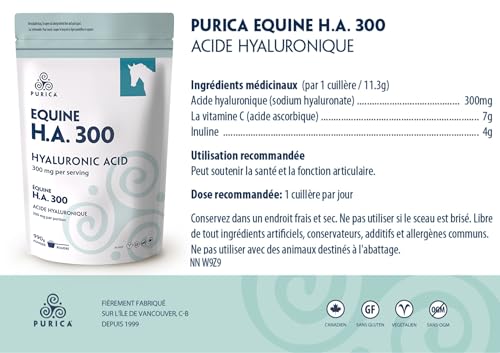 PURICA Equine HA - Horse Joint Supplement with Hyaluronic Acid and Vitamin C - Ideal for Equine Health & Recovery
