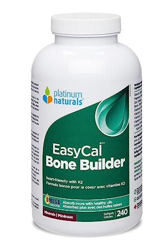 Platinum Naturals - EasyCal Bone Builder | Bon pour le cœur avec K2 | Favorise la force et la souplesse des os