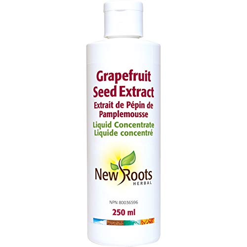 New Roots Herbal - Extrait de pépins de pamplemousse (EPP) - Concentré liquide format voyage, source de vitamine C pour le bien-être quotidien, sans gluten ni soja - Favorise le confort digestif et la vitalité de la peau