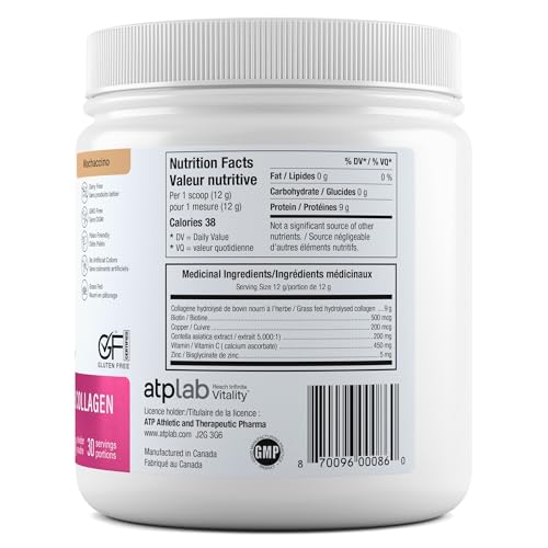 ATP LAB - Total Radiance Collagène 360g - Poudre de protéines de collagène pour femmes - Pour la peau, les cheveux et les ongles - Suppléments de collagène pour femmes