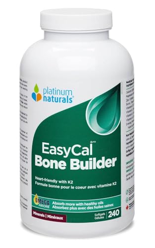 Platinum Naturals - EasyCal Bone Builder | Bon pour le cœur avec K2 | Favorise la force et la souplesse des os