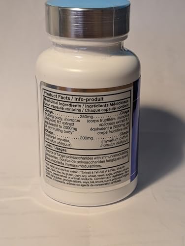 CanPrev Organic Chaga Full Spectrum 60 Veg Caps, 2-Month Supply, Wildcrafted Chaga Mushroom Extract for Daily Wellness, Cellular Protection, Balanced Digestion, Rich in Antioxidant, No GMO, Soy, Dairy