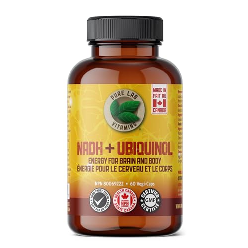 Pure Lab Vitamins | NADH Nicotinamide Adénine Dinucléotide + CoQ10 Ubiquinol