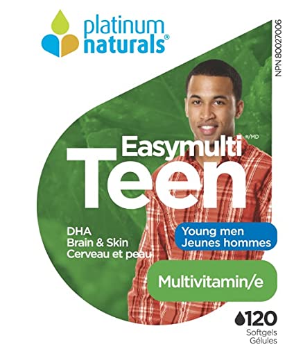 Platinum Naturals - Easymulti Teen for Young Men | DHA | Brain & Skin