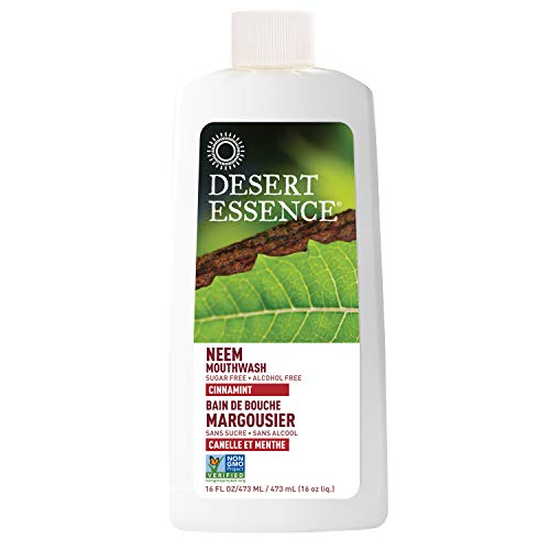 Desert Essence Neem and Cinnamint Mouthwash, 16 Fluid Ounce - 1 each.