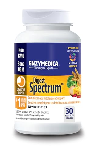 Enzymedica - Digest Spectrum - Broad-Spectrum Digestive Enzyme Supplement for Comfortable Mealtime Experience, Helps with Food Sensitivity Support, Dairy, Gluten-Free