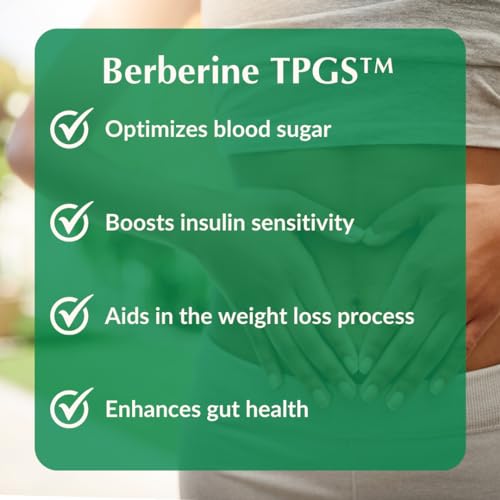 Berberine™ - Régulateur de glucose par Provita | Régulation de la glycémie, active l'AMPK pour une perte de poids potentielle | Libération prolongée pour une absorption maximale | berbérine 500mg
