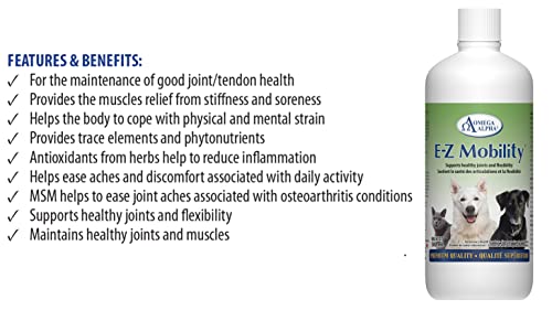 Pets Performance and Mobility- E-Z Mobility, 500ml-Omega Alpha