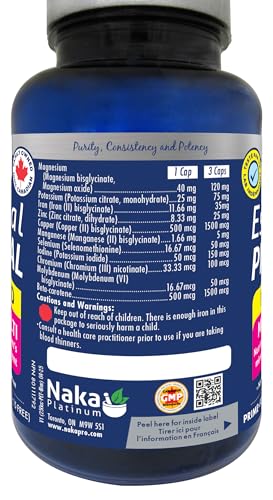 Naka Platinum Prenatal Bioactive Multi, Methylated, Essential Nutrients for Mom's Health and baby's development, For Pregnant and Breastfeeding women , Made in Canada