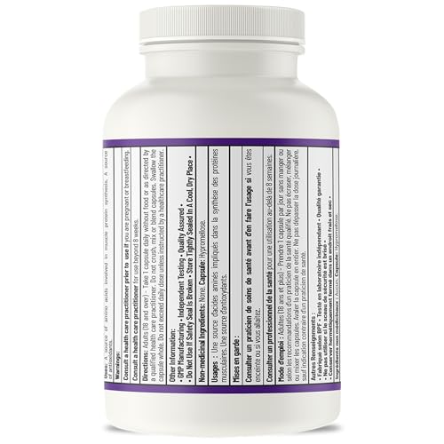 AOR Carnosine Supplément 500 mg Acides Aminés - Soutien Antioxydant pour la Fonction Cellulaire, la Vitalité Musculaire et le Bien-être Cognitif - Formule Végétalienne, sans OGM et sans Gluten